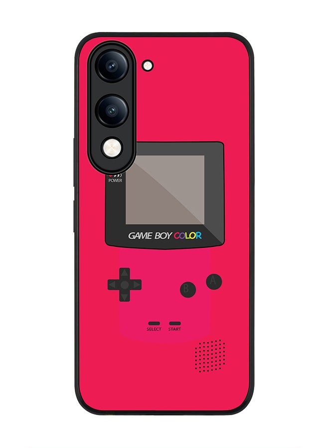 For vivo Y29s 5G / Y19s 5G Case,Slim fit Camera Protection, Shockproof Thin Phone cover  - Gameboy Color - Pink